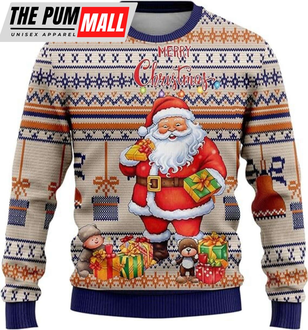 Men’s Ugly Christmas Sweaters, Santa Claus Mens Sweater For Men And Women
