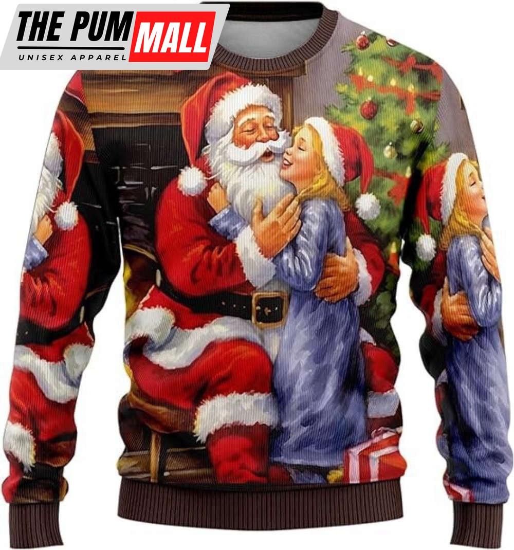 Men’s Ugly Christmas Sweaters, Santa Claus Mens Sweater Gift For Christmas