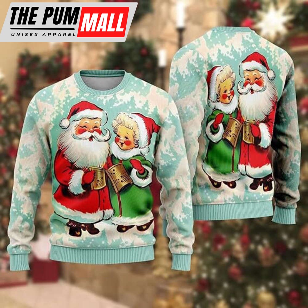 Men’s Ugly Christmas Sweaters, Santa Claus Mens Sweater, Gift For Christmas