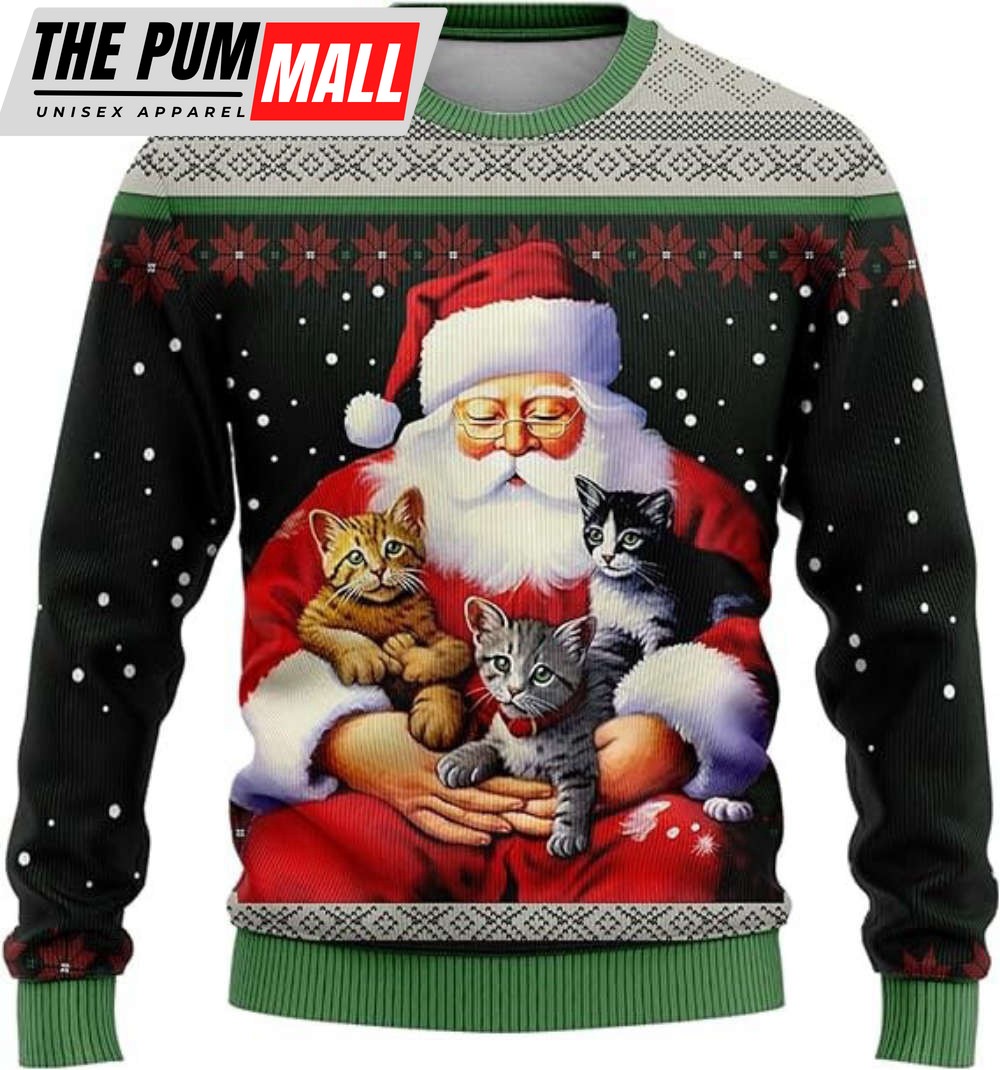 Men’s Ugly Christmas Sweaters, Santa Claus Mens Sweatshirt Best Gift For Christmas