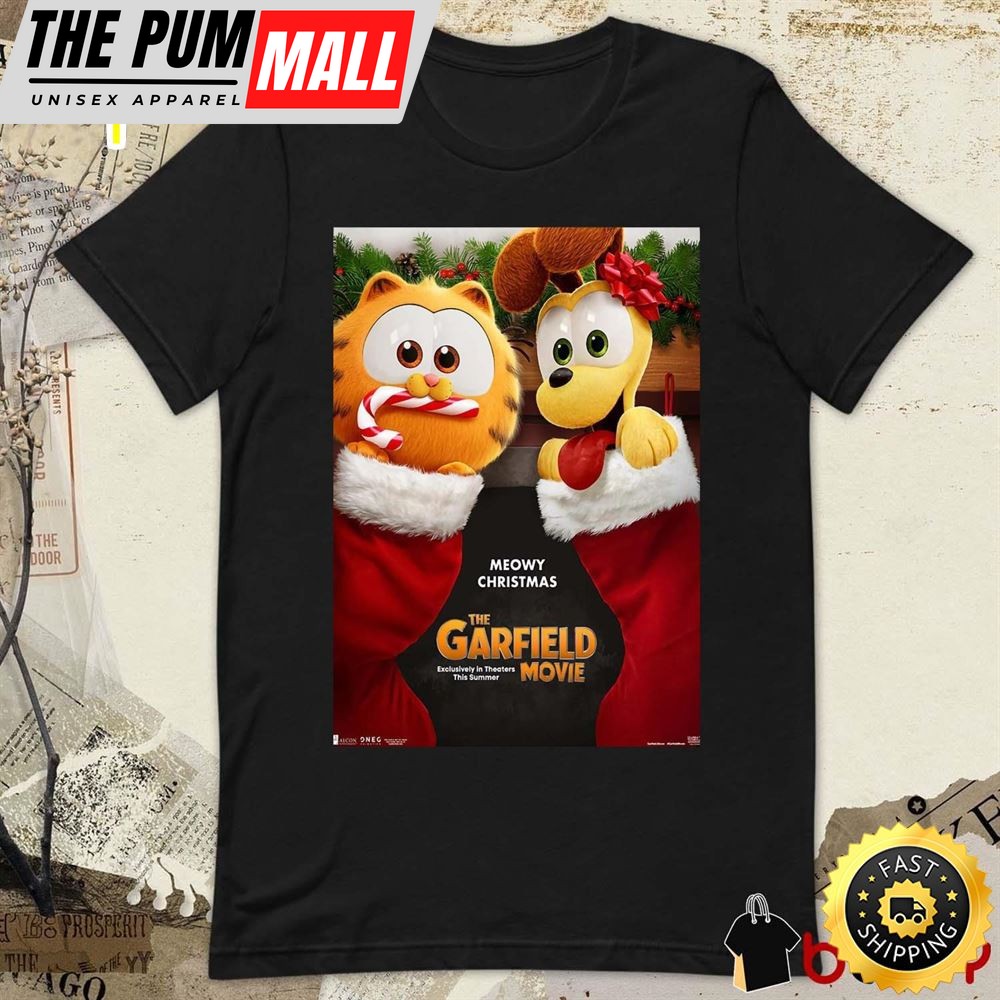 Meowy Christmas The Garfield Movie Poster T-Shirt