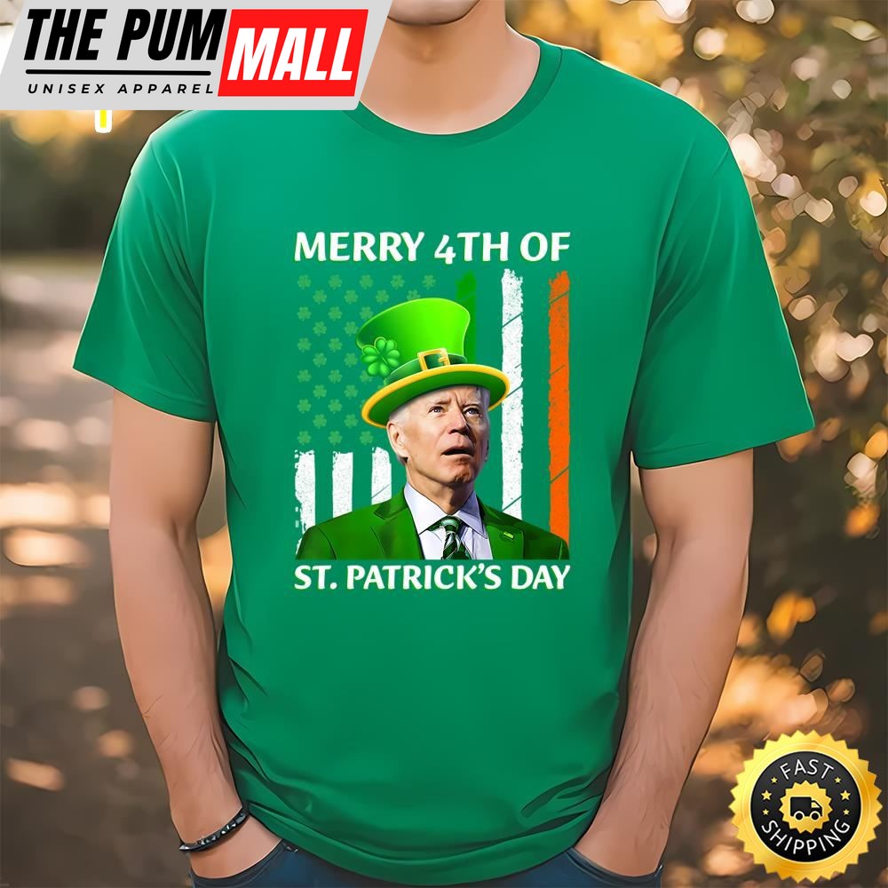 Merry 4th of Patricks Day Funny Joe Biden T-Shirt