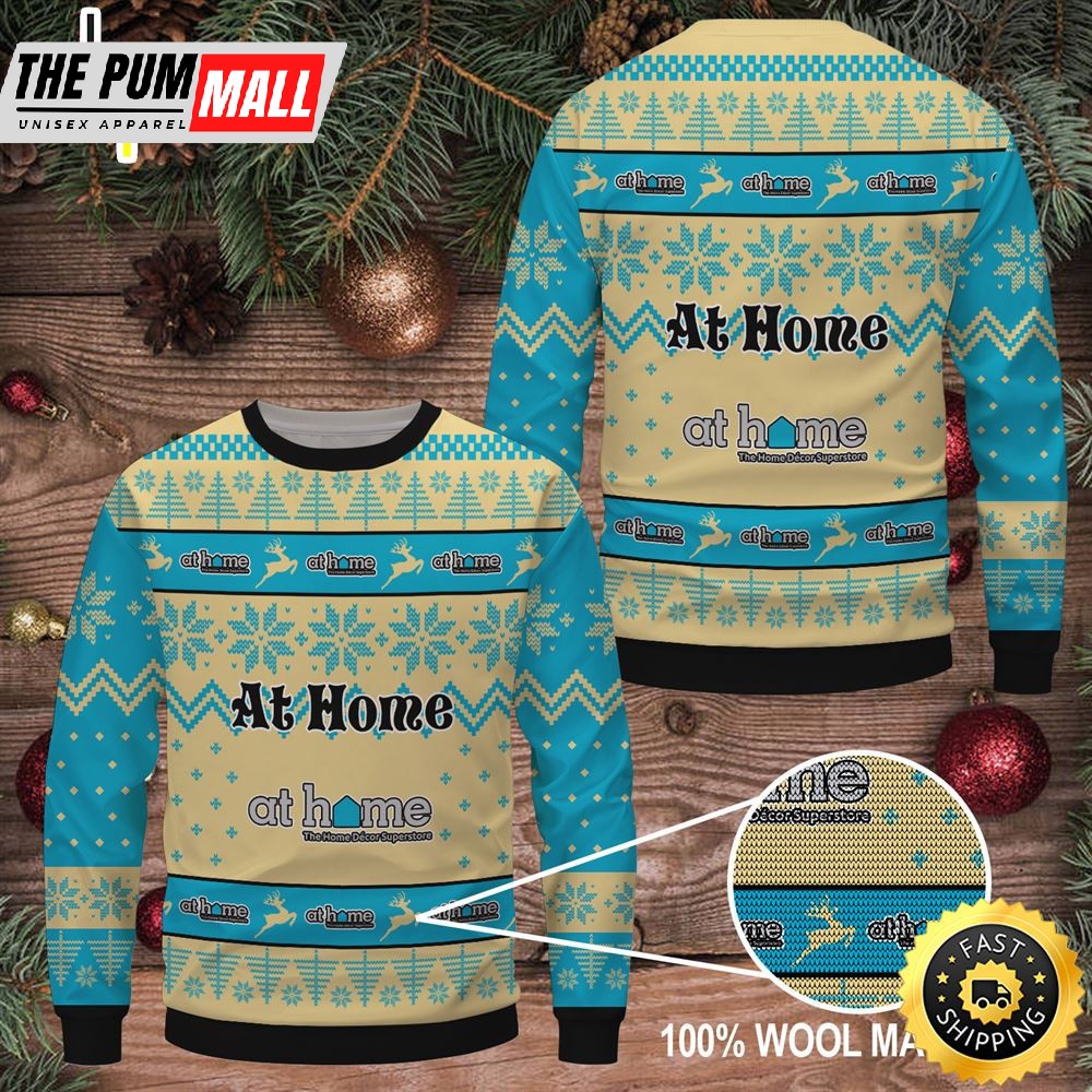 Merry Christmas 2025 At Home Ugly Sweater