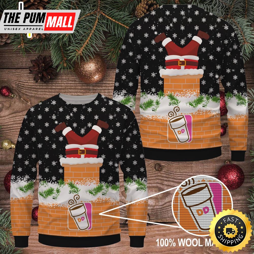 Merry Christmas 2025 Dunkin’ Donut Wool Sweater Christmas