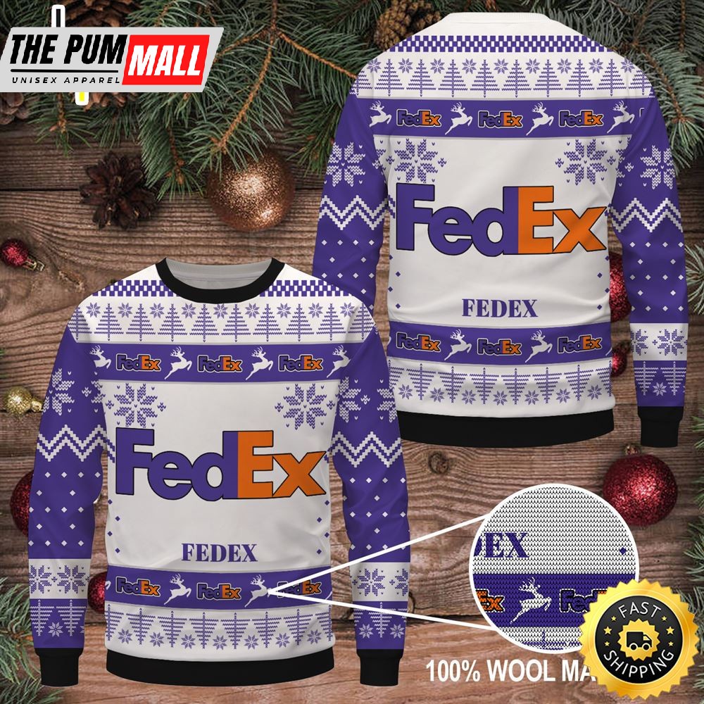Merry Christmas 2025 Fedex Ugly Sweater Htvq6713