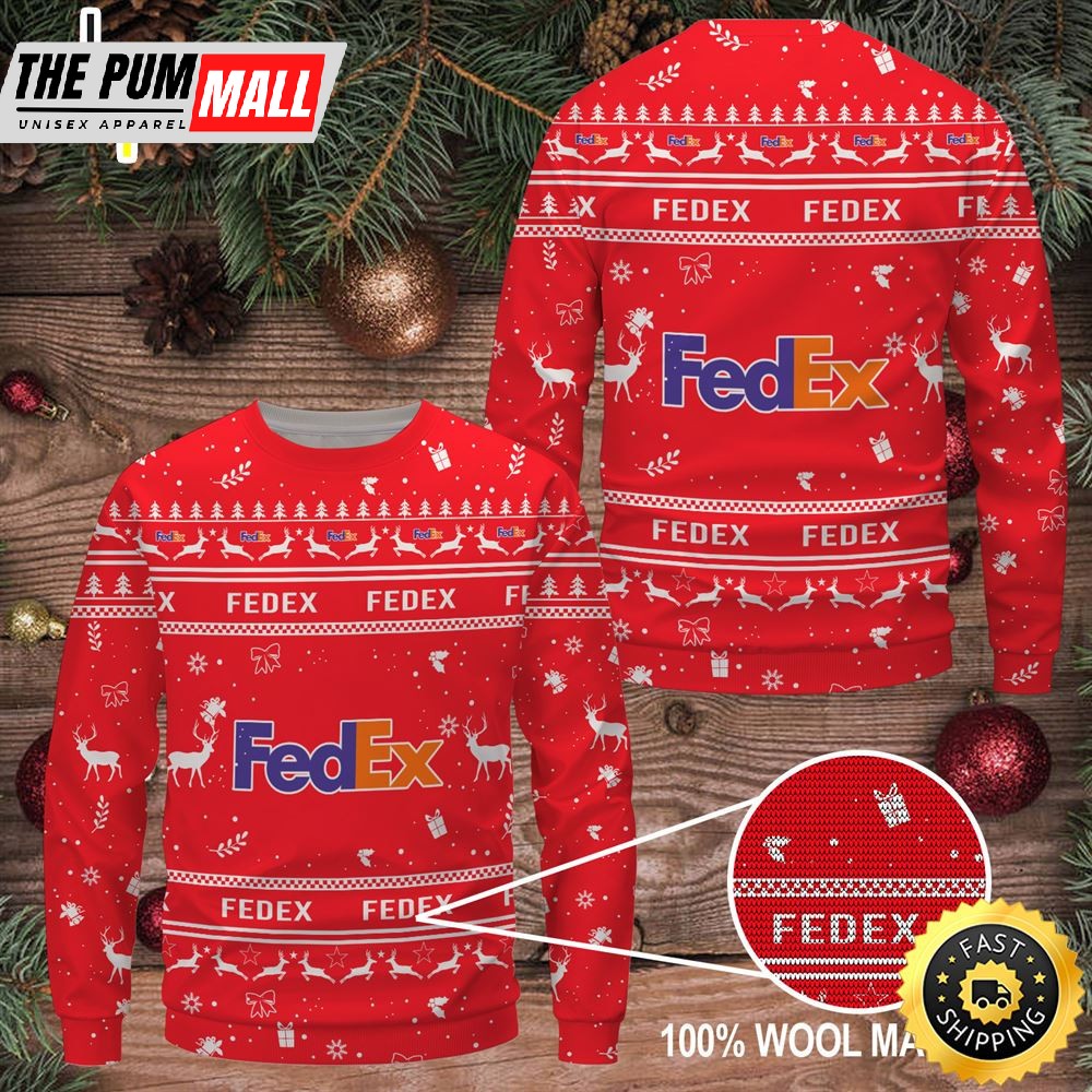 Merry Christmas 2025 Fedex Ugly Sweater Htvq6743