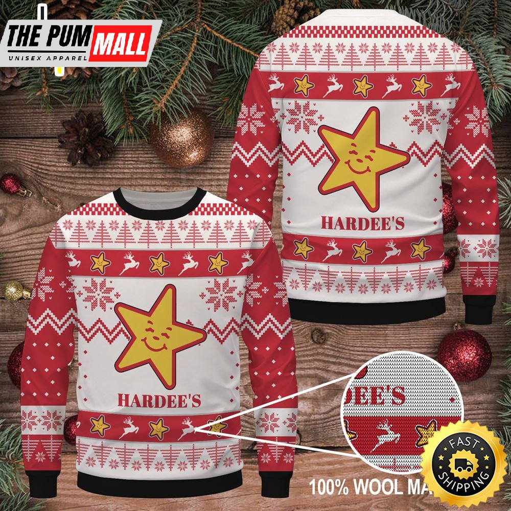 Merry Christmas 2025 Hardee’s Ugly Sweater