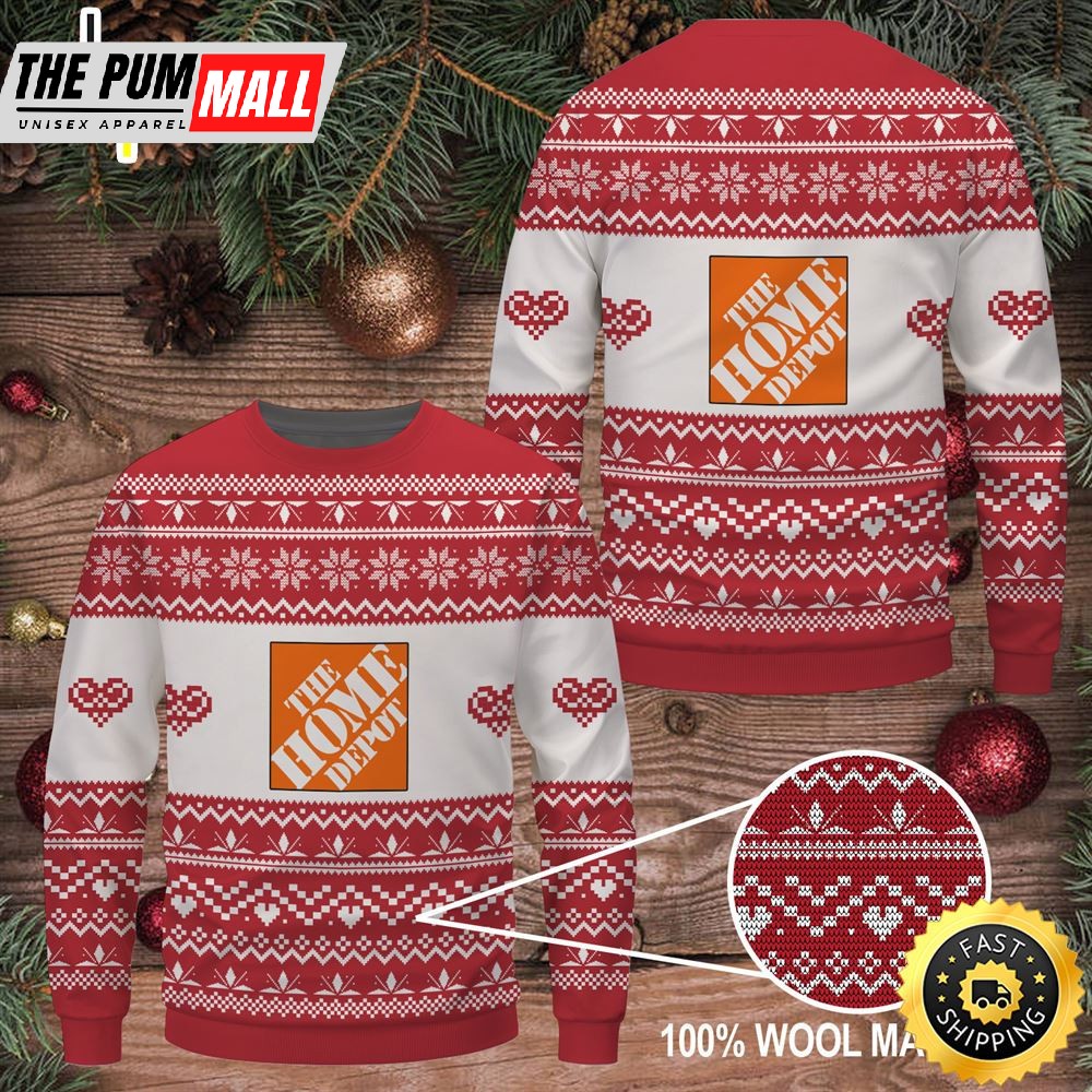 Merry Christmas 2025 Home Depot Ugly Sweater