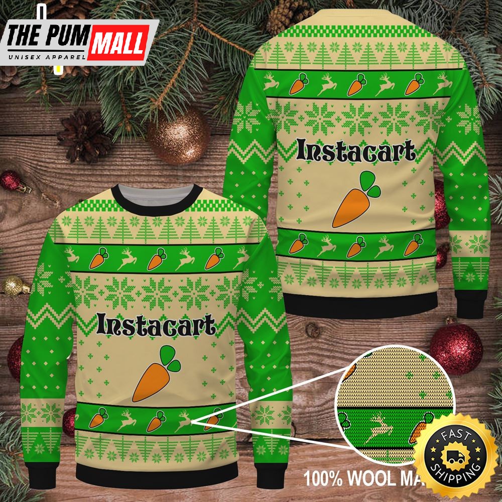 Merry Christmas 2025 Instacart Ugly Sweater