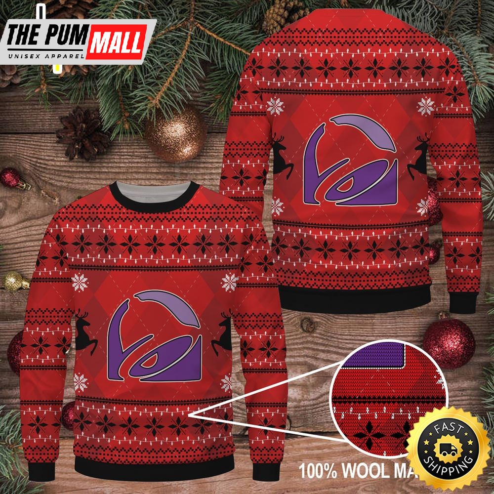 Merry Christmas 2025 Taco Bell Ugly Sweater