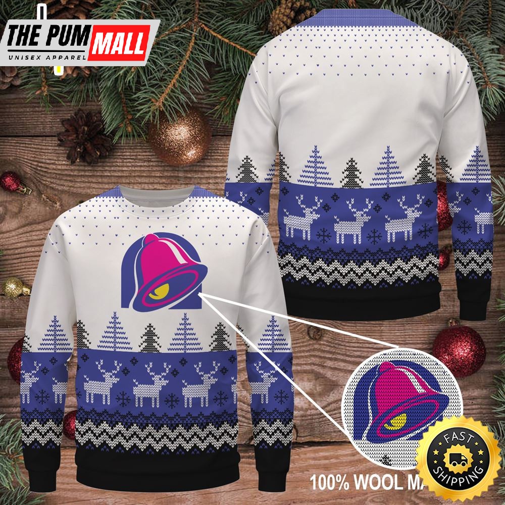 Merry Christmas 2025 Taco Bell Wool Sweater Christmas