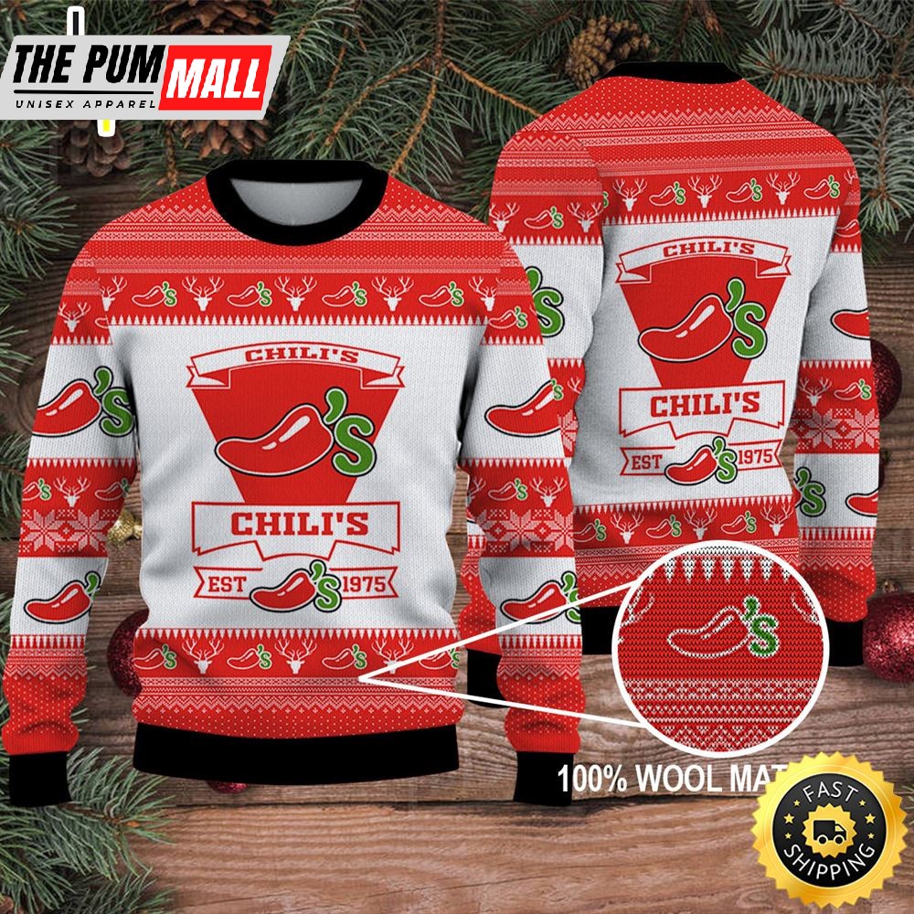 Merry Christmas 2025 Ugly Sweater Chili’s