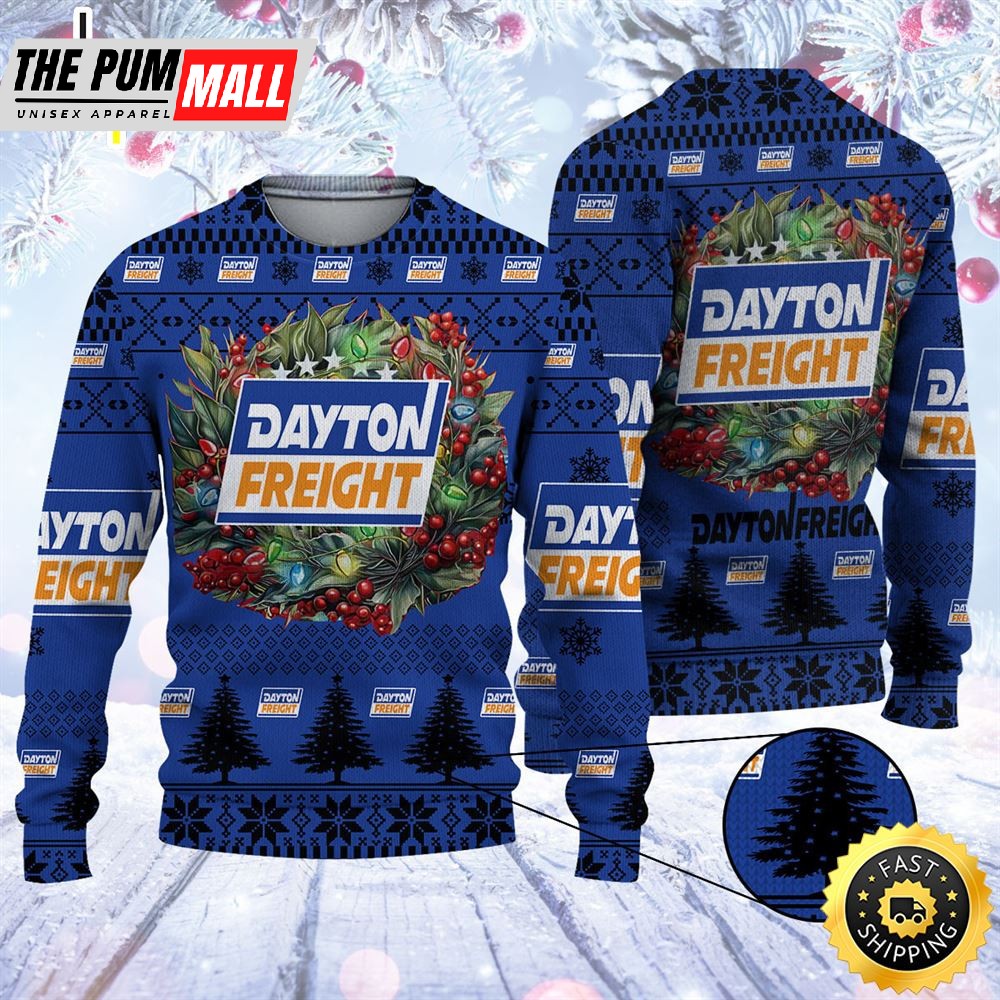 Merry Christmas 2025 Ugly Sweater Dayton Freight Lines