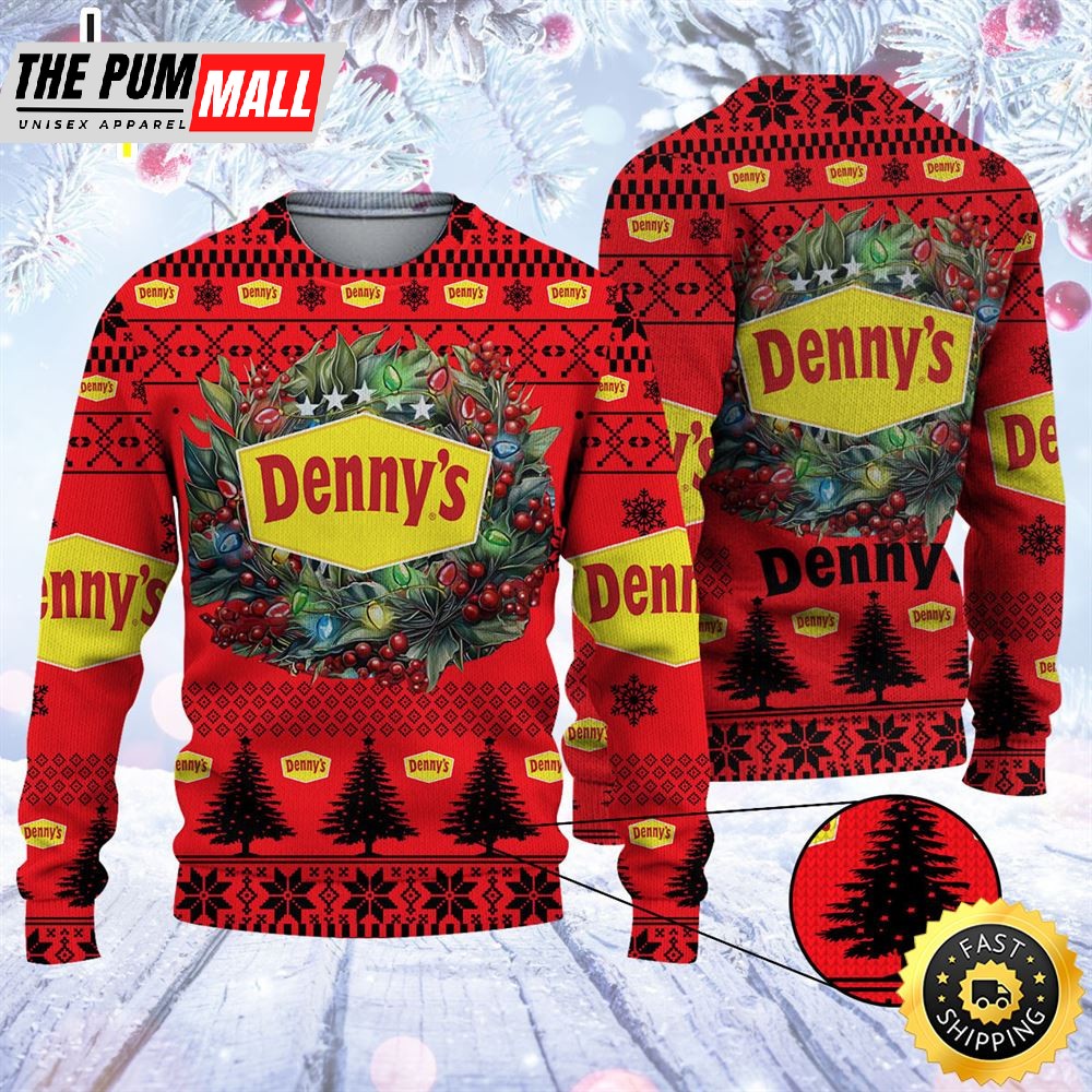 Merry Christmas 2025 Ugly Sweater Denny’s