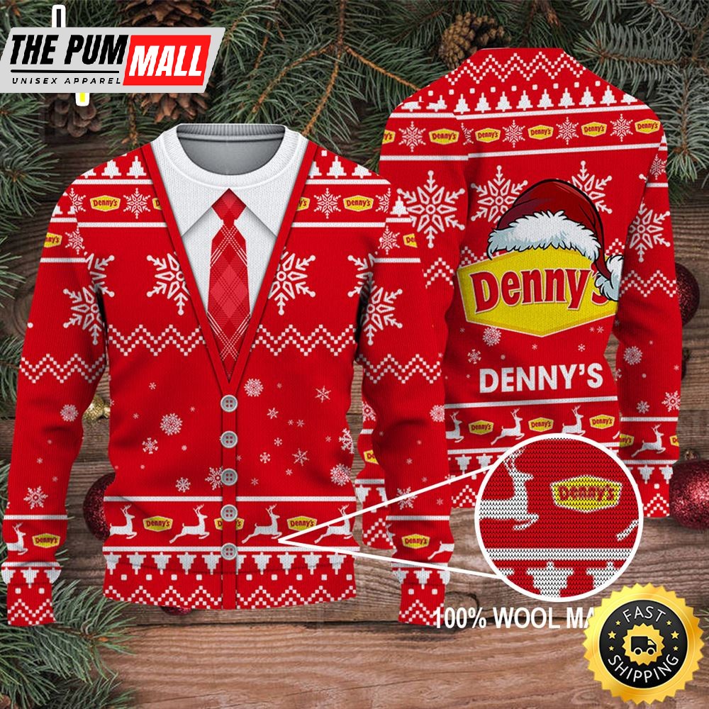 Merry Christmas 2025 Ugly Sweater Denny’s Xths2186