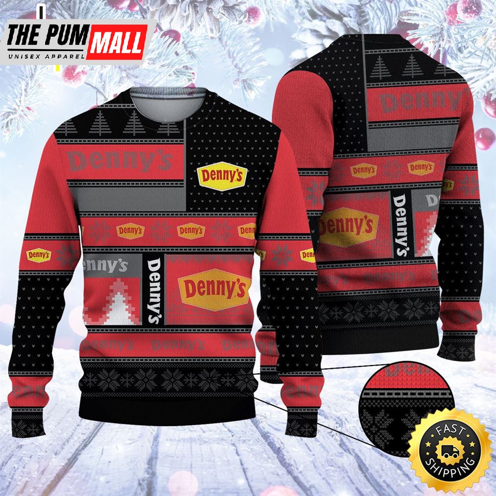 Merry Christmas 2025 Ugly Sweater Denny’s Xtkh7449