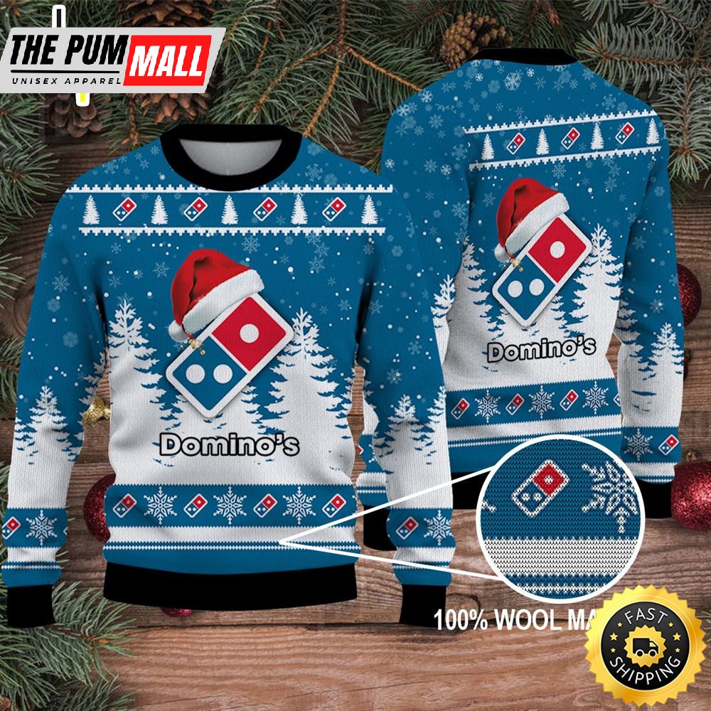 Merry Christmas 2025 Ugly Sweater Domino’s Pizza