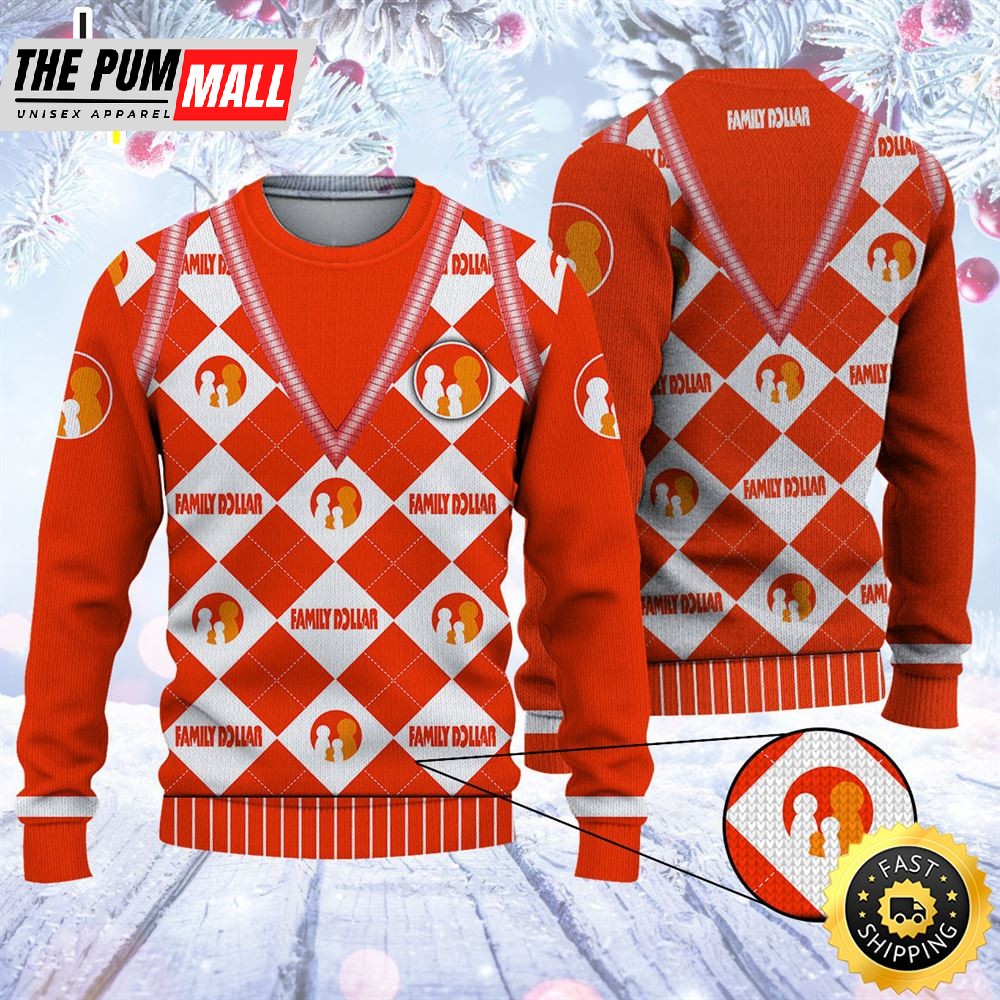 Merry Christmas 2025 Ugly Sweater Family Dollar