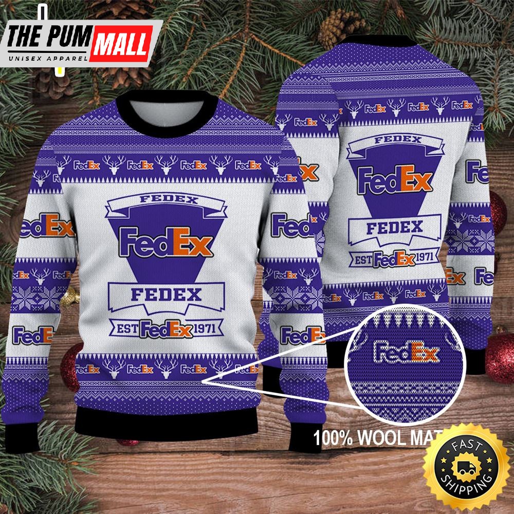 Merry Christmas 2025 Ugly Sweater Fedex