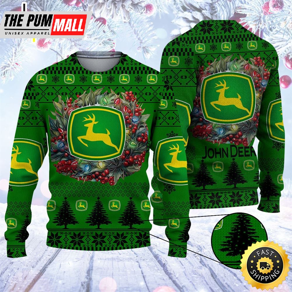 Merry Christmas 2025 Ugly Sweater John Deere Xtkh7431