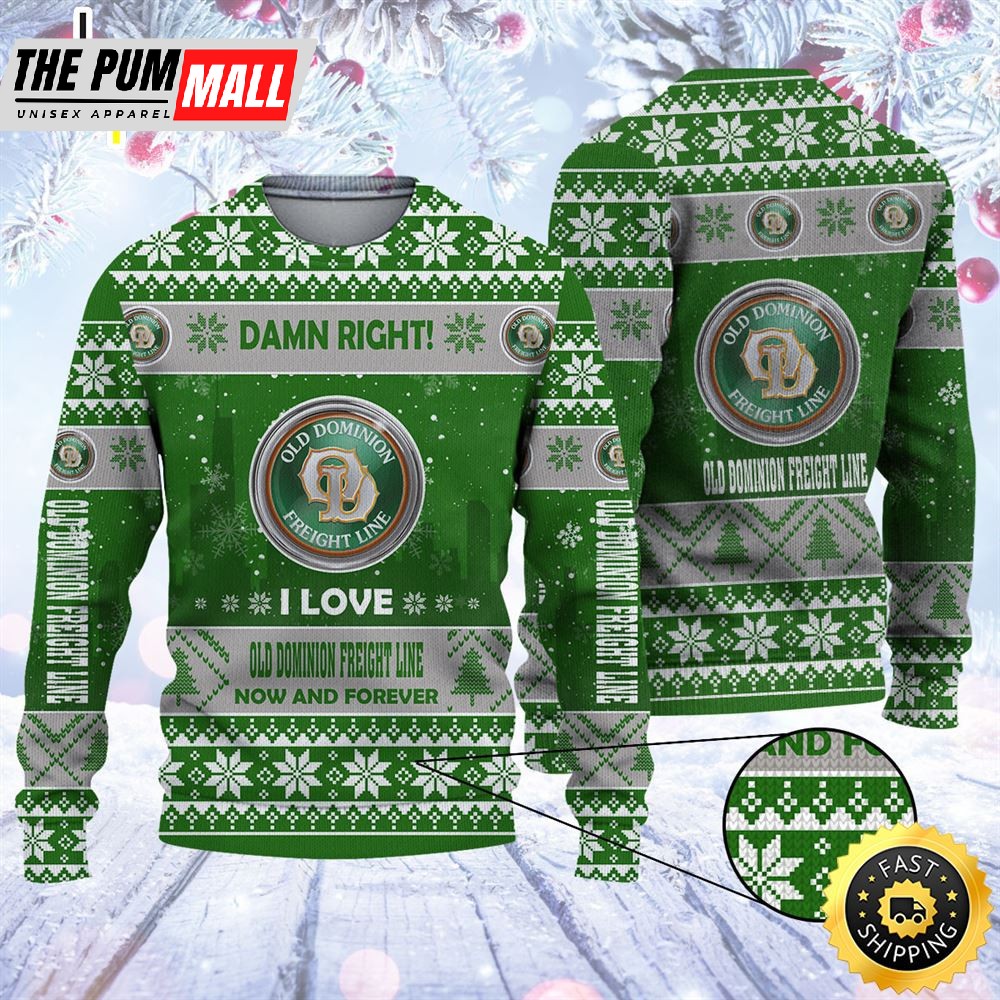 Merry Christmas 2025 Ugly Sweater Old Dominion Freight Line Xtkh7491