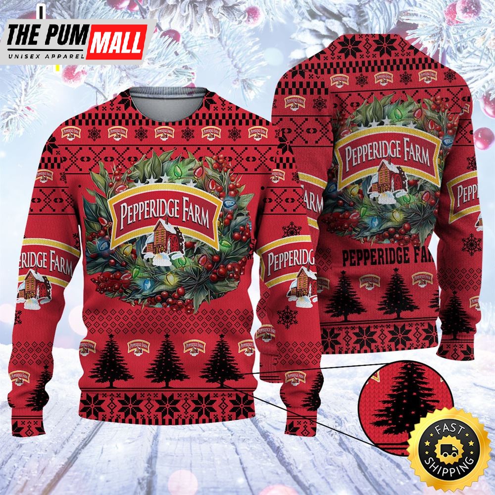 Merry Christmas 2025 Ugly Sweater Pepperidge Farm