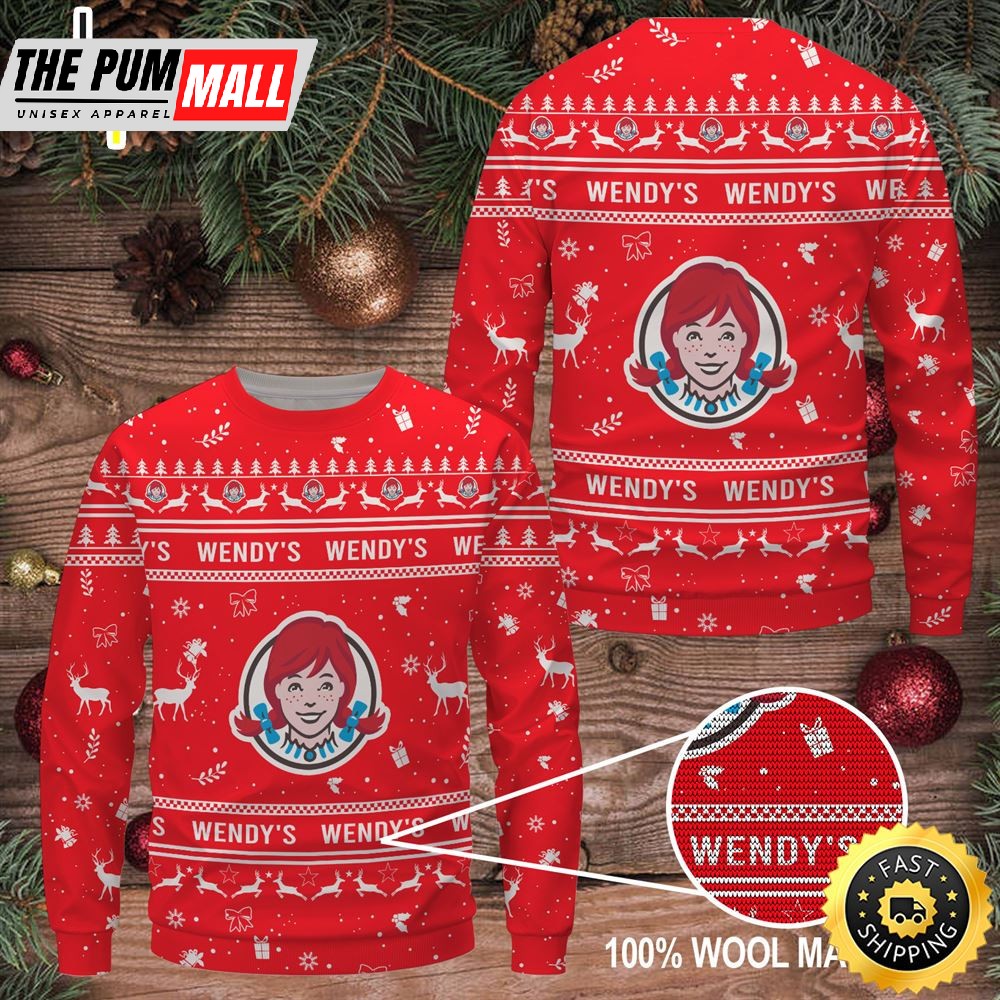 Merry Christmas 2025 Wendy’s Ugly Sweater Htvq6749