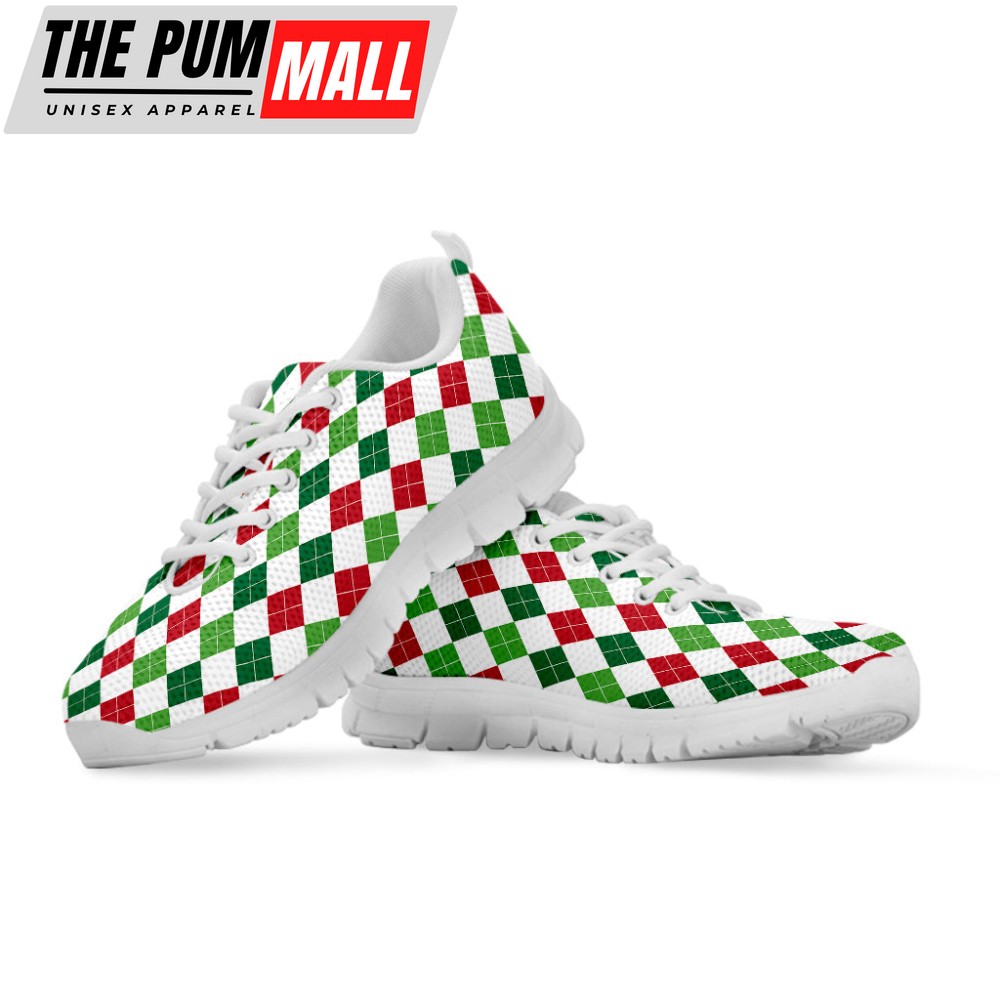 merry-christmas-argyle-pattern-print-white-running-shoes-gift-for-men-and-women-2r2kstoc Merry Christmas Argyle Pattern Print White Running Shoes, Gift For Men And Women