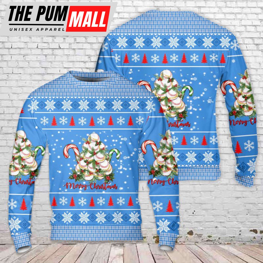 Merry Christmas Baseball Christmas Sweater Gift For Christmas