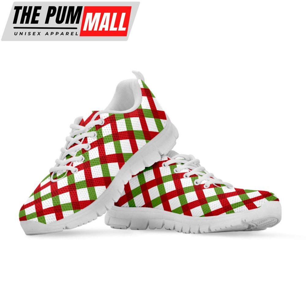merry-christmas-checkered-pattern-print-white-running-shoes-gift-for-men-and-wo-ja20zets Merry Christmas Checkered Pattern Print White Running Shoes, Gift For Men And Women