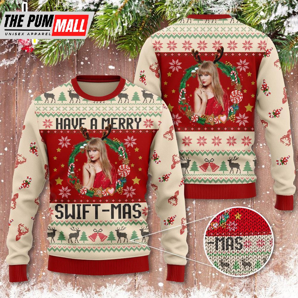 Merry Christmas Have A Merry Taylor Swift The Eras Tour 3D Ugly Sweater