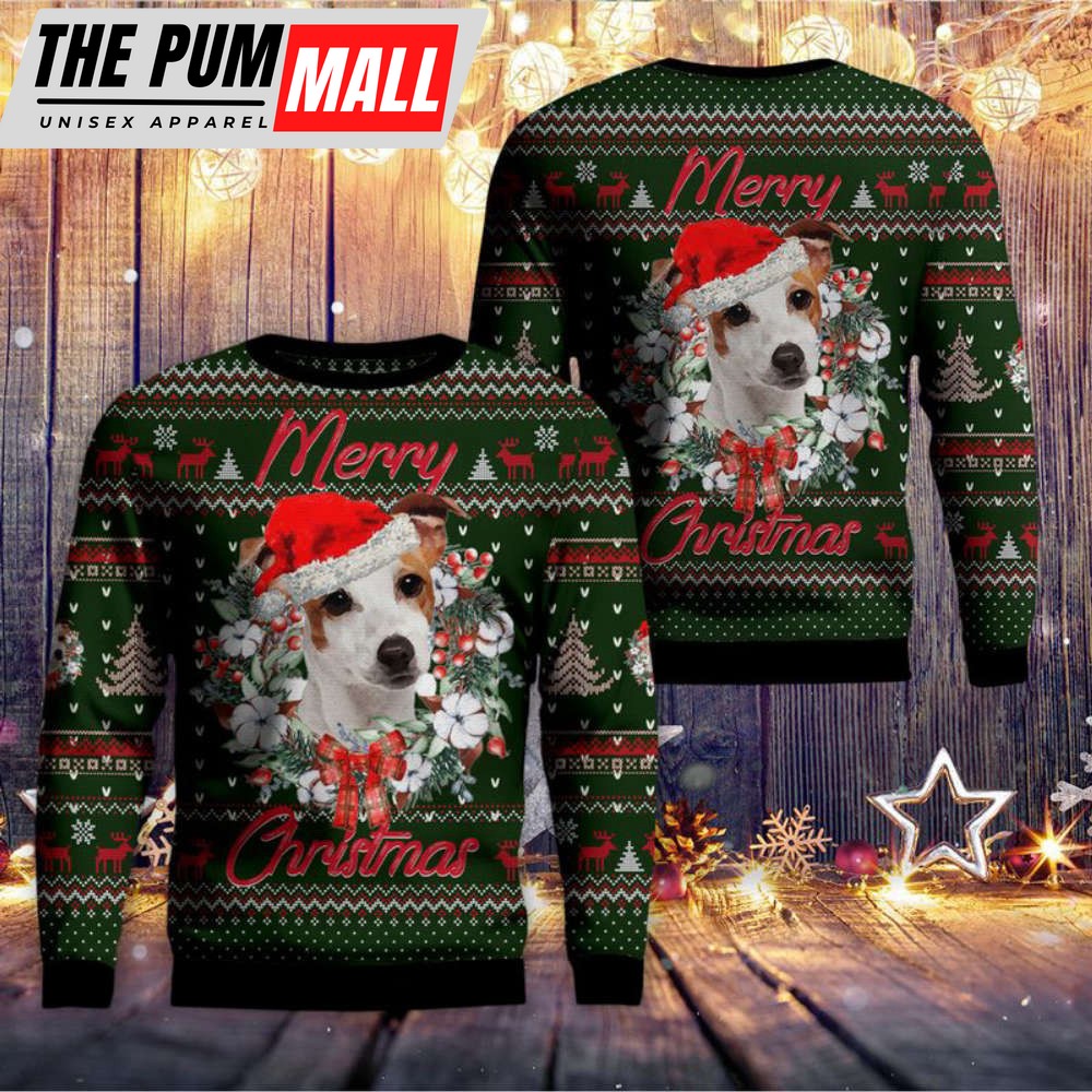 Merry Christmas Jack Russell AOP Christmas Sweater – Gift For Christmas Day