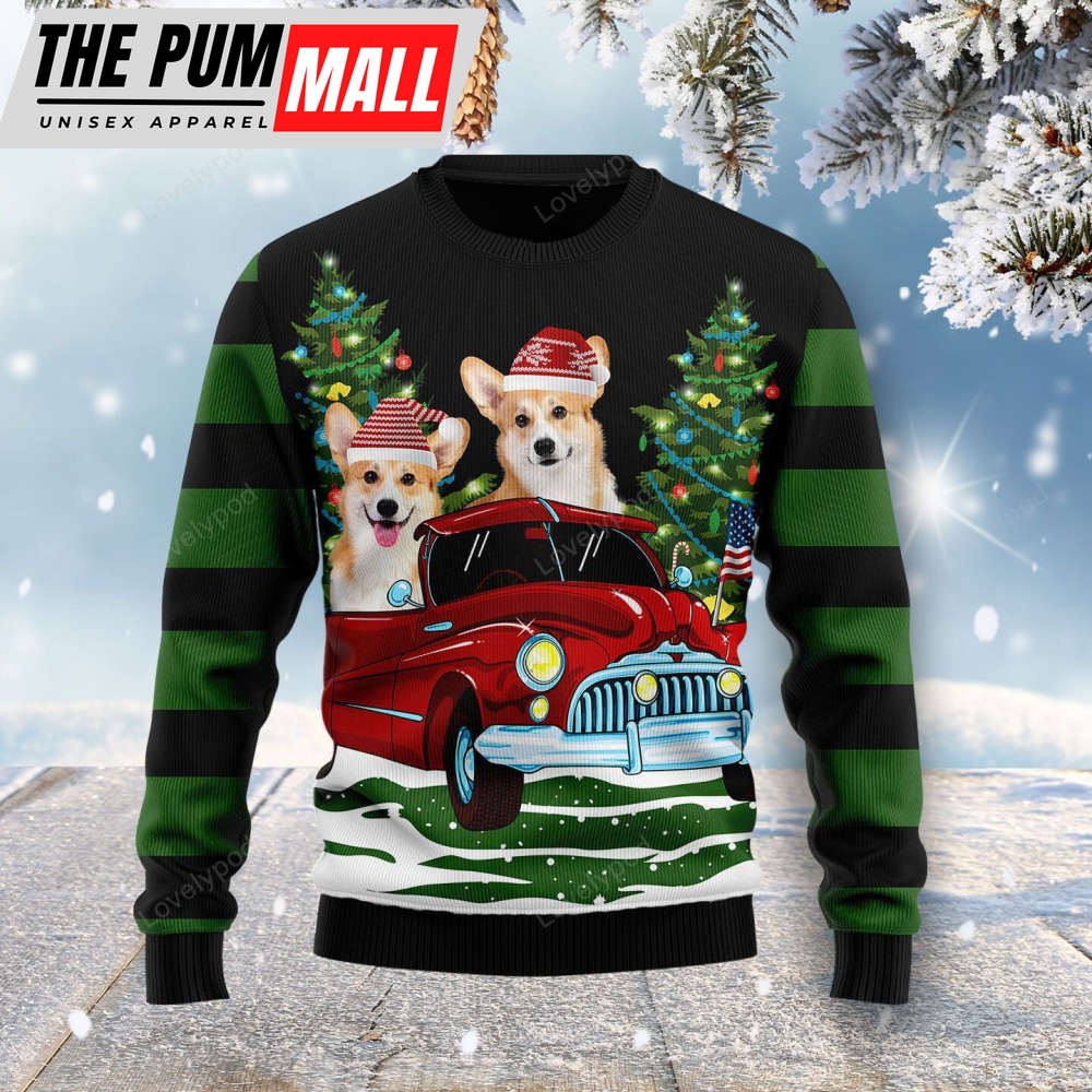 Merry Christmas Pembroke Welsh Corgi Ugly Christmas Sweater