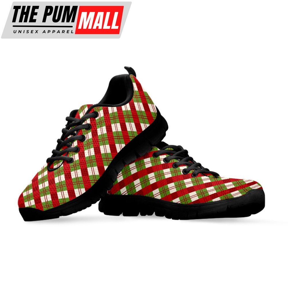 merry-christmas-plaid-pattern-print-black-running-shoes-gift-for-men-and-women-6swy4qkr Merry Christmas Plaid Pattern Print Black Running Shoes, Gift For Men And Women