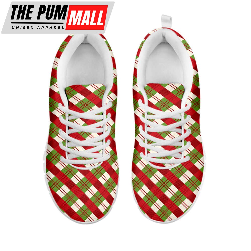 merry-christmas-plaid-pattern-print-white-running-shoes-gift-for-men-and-women-w8pz1ui3 Merry Christmas Plaid Pattern Print White Running Shoes, Gift For Men And Women