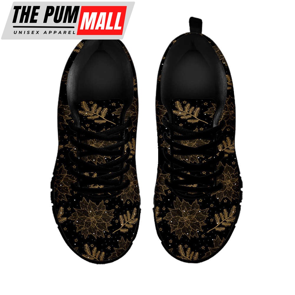 merry-christmas-poinsettia-pattern-print-black-running-shoes-gift-for-men-and-w-0n8c55q7 Merry Christmas Poinsettia Pattern Print Black Running Shoes, Gift For Men And Women