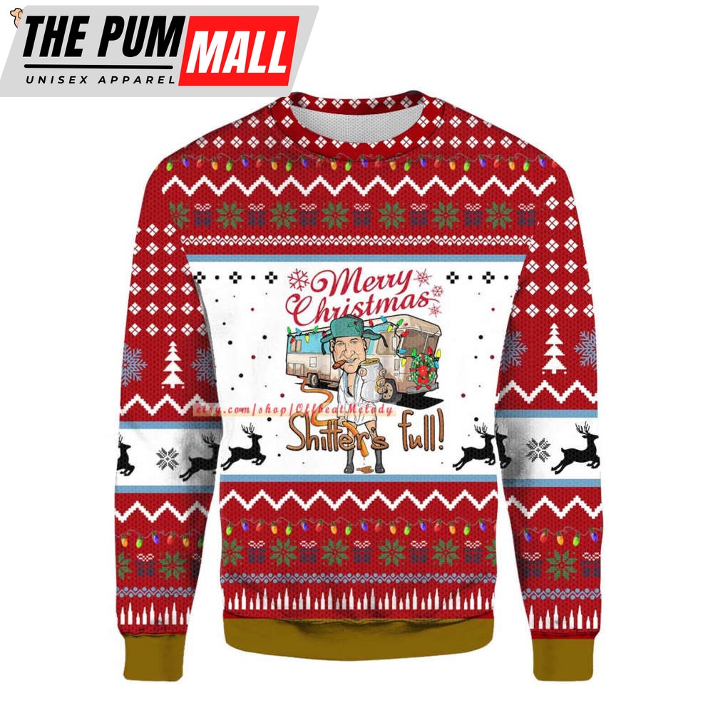 Merry Christmas Shitters Christmas Ugly Sweater 3D Over Print, National Xmas Lampun’s Vacation Ugly Sweater Hoodie Sweatshirt
