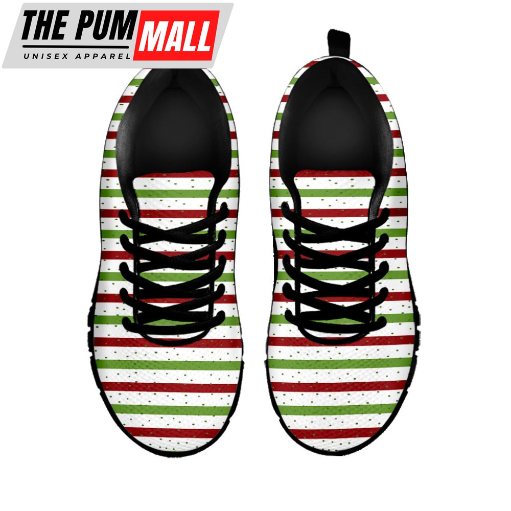 merry-christmas-striped-pattern-print-black-running-shoes-gift-for-men-and-wome-9on40q5g Merry Christmas Striped Pattern Print Black Running Shoes, Gift For Men And Women