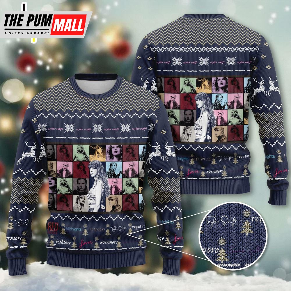 Merry Christmas Taylor Swift Best Of Song The Eras Tour 3D Ugly Sweater