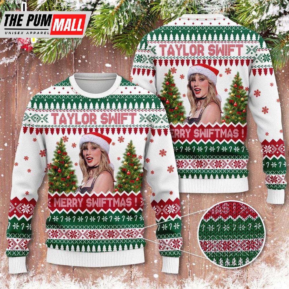 Merry Christmas Taylor Swift Christmas 2025 The Eras Tour 3D Ugly Sweater