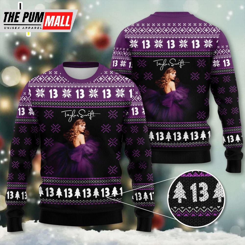 Merry Christmas Taylor Swift Galaxy The Eras Tour 3D Ugly Sweater
