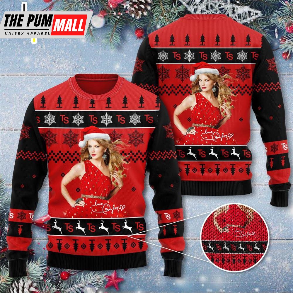 Merry Christmas Taylor Swift Love Only Love The Eras Tour 3D Ugly Sweater