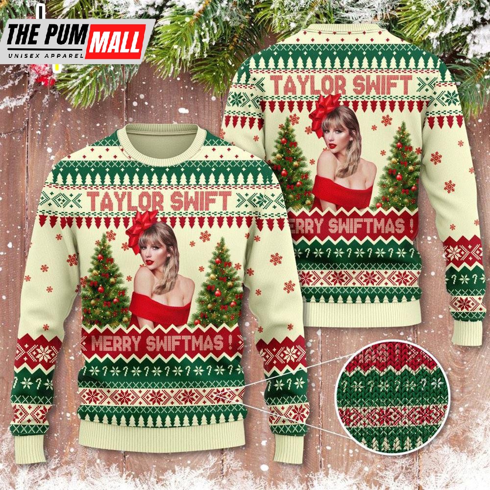 Merry Christmas Taylor Swift The Eras Tour 3D Ugly Sweater Xmas
