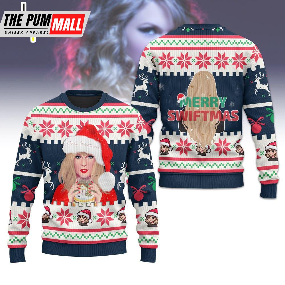 Merry Christmas Taylor Swift Xmas Hat 3D Ugly Sweater