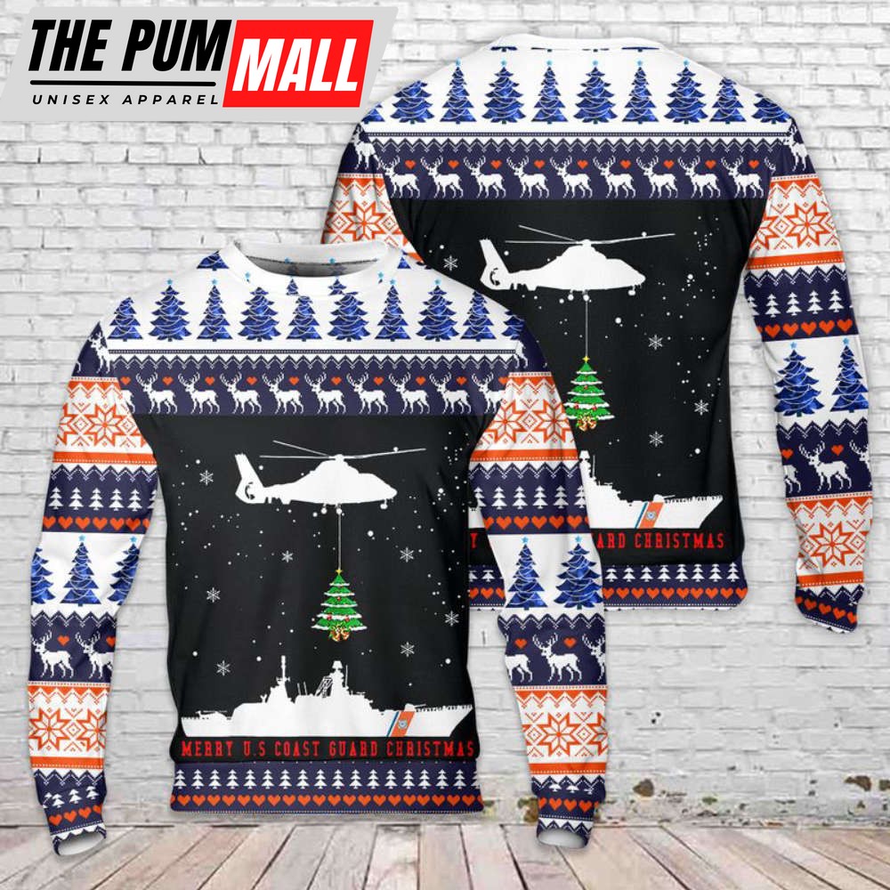Merry Christmas Tree U.S Coast Guard Christmas SweaterGift For Christmas