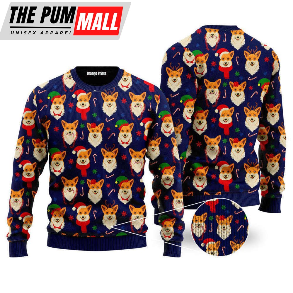 Merry Corgmas Corgi Dog Lover Ugly Christmas Sweater For Men & Women