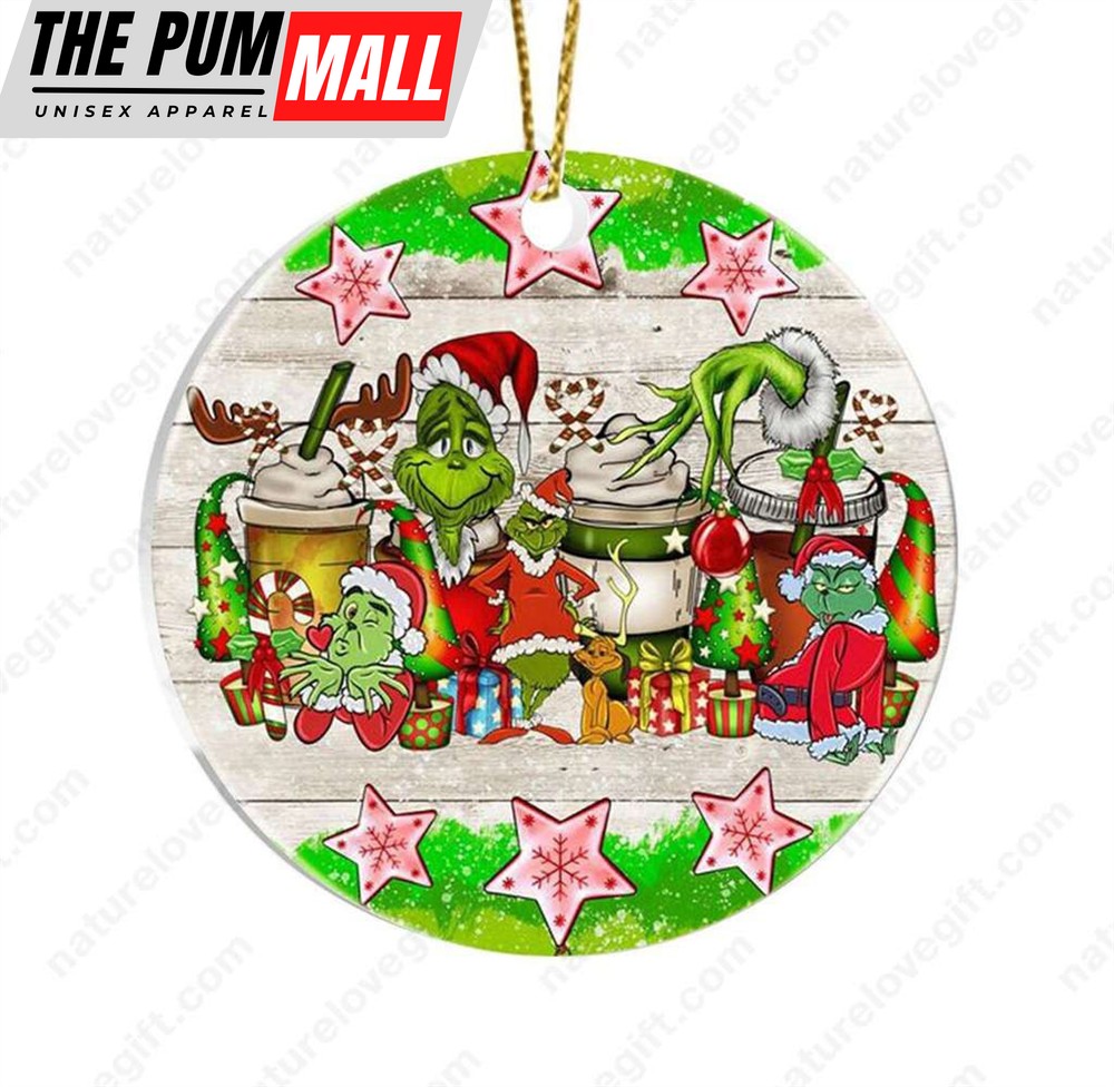 Merry Grinchmas Coffee Grinch Ornament Grinch Christmas Decorations Limited Edition