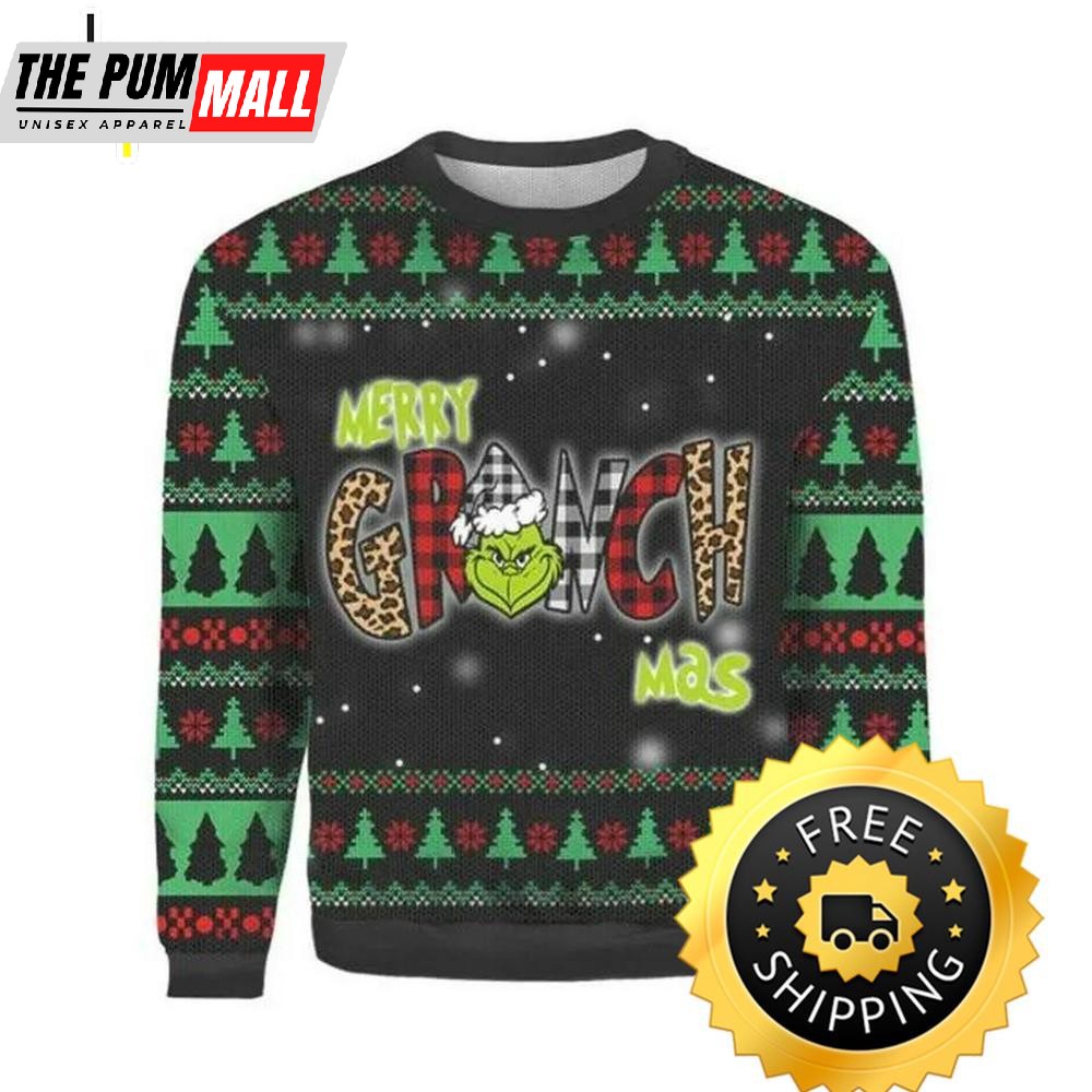Merry GrinchMas Ugly Christmas Sweater, Christmas Grinch Sweater, Grinch Holiday Sweater