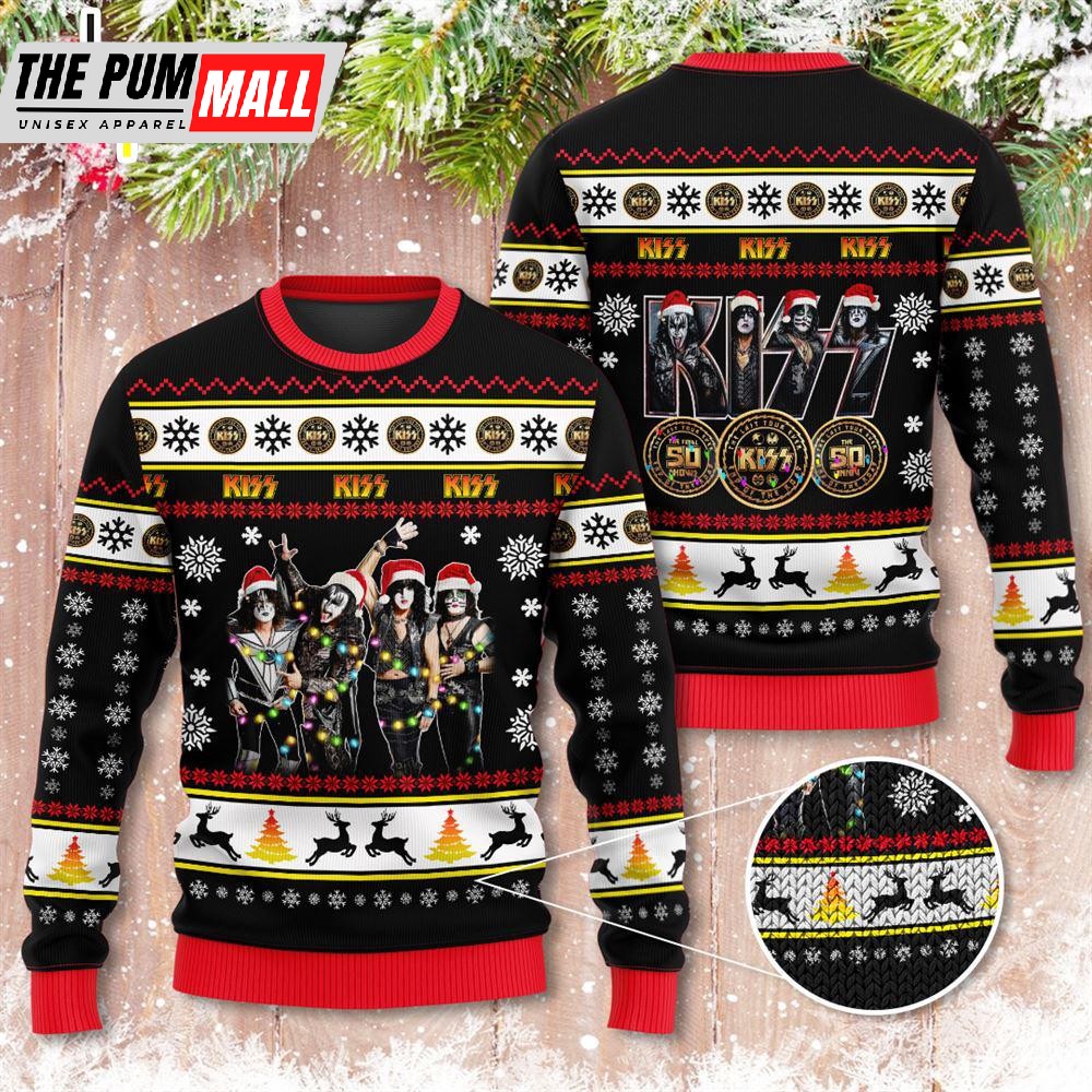 Merry Kissmas For Kiss Band Lovers Christmas 2025 Ugly Sweater Gift For Christmas