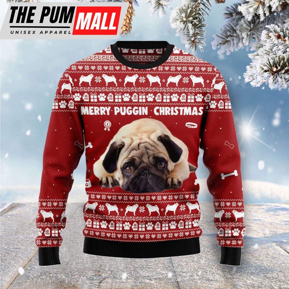 Merry Puggin Christmas G5112 Ugly Christmas Sweater – Noel Malalan